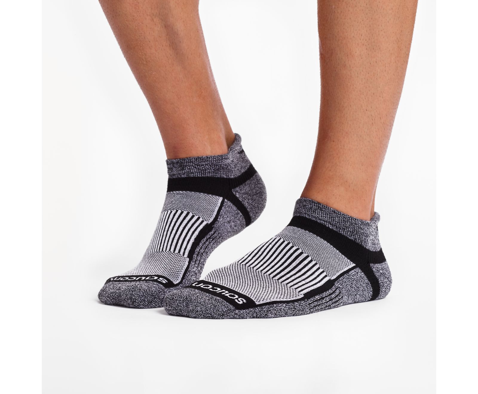 Calcetines Saucony Inferno No Show Tab 3-Pack Niños Negros Blancos Grises | México 793DFMN